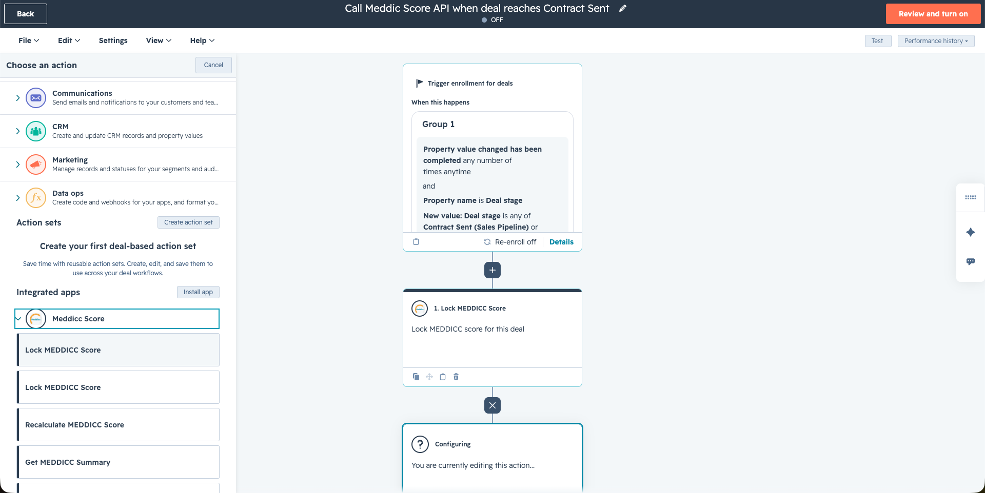 Workflow actions